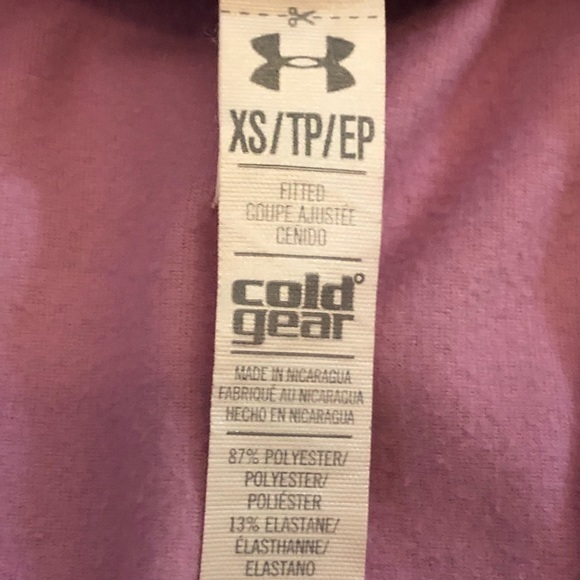 Under Armour ColdGear Pink Camo Athletic Half-Zip Pullover Top Size XS EUC - Picture 7 of 7